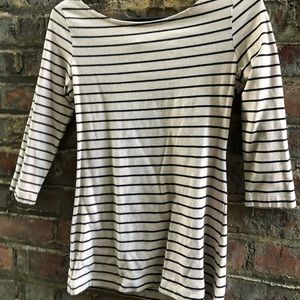 Classic Striped Quarter Sleeve Top